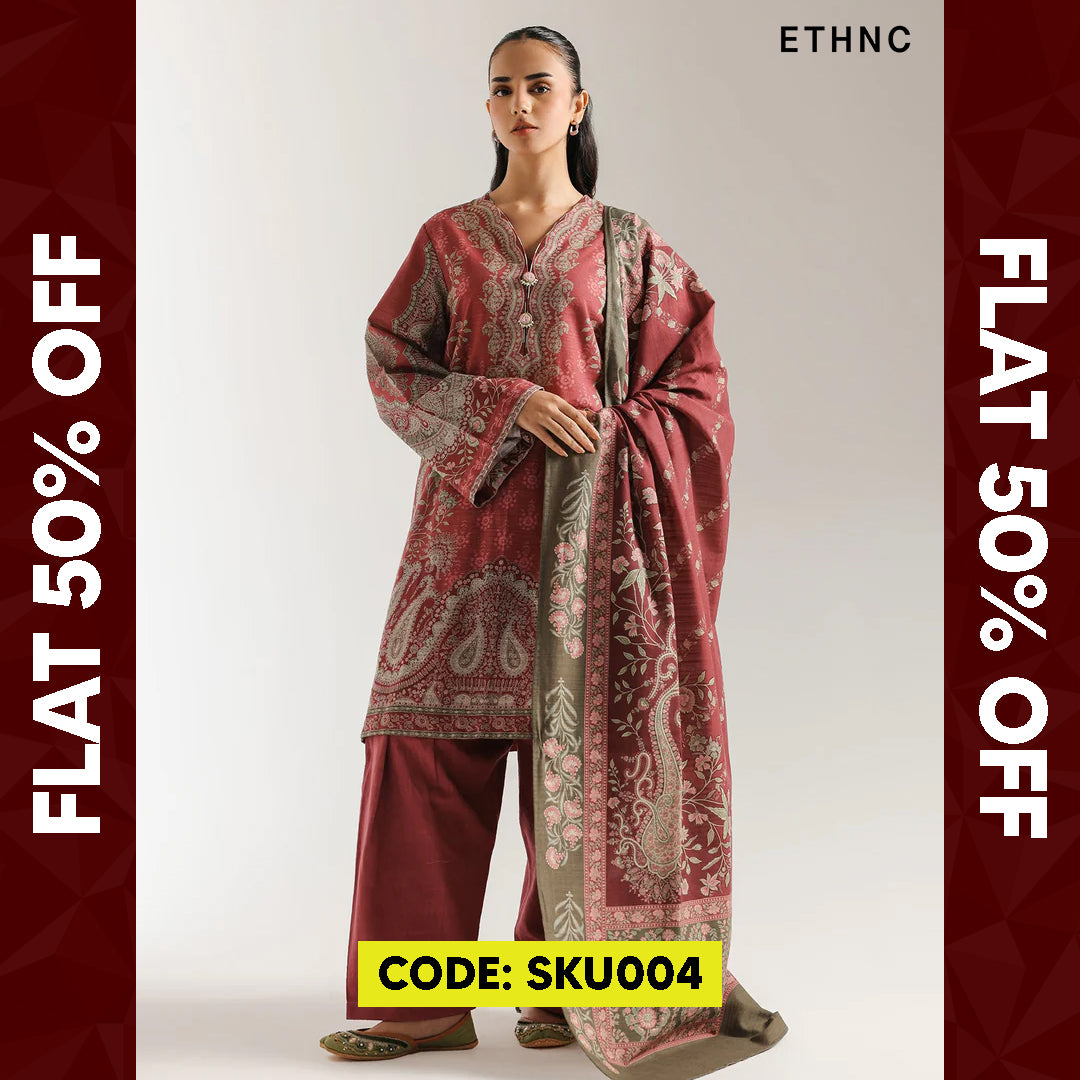 BUY ANY 2 STITCHED 3 PIECE KHADDAR EMBROIDERY SUITS