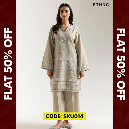 BUY ANY 2 STITCHED 3 PIECE KHADDAR EMBROIDERY SUITS