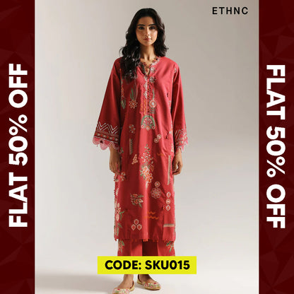 BUY ANY 2 STITCHED 3 PIECE KHADDAR EMBROIDERY SUITS